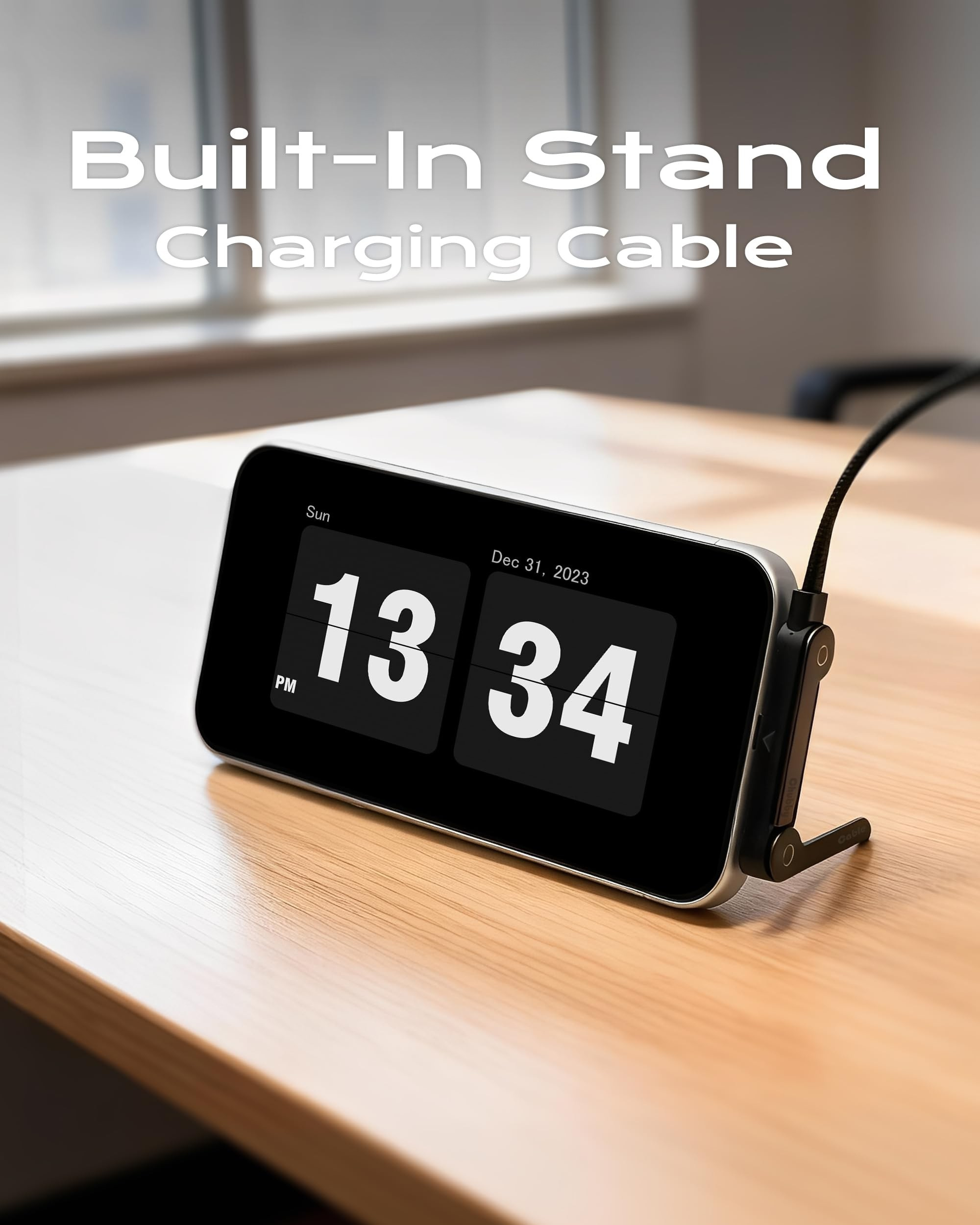 ⚡Official Authorized | MFi-Certified Cables🔥 2-in-1 Invisible Holder Charger Cable - 240W Fast Charging Cord with Built-In Phone Stand