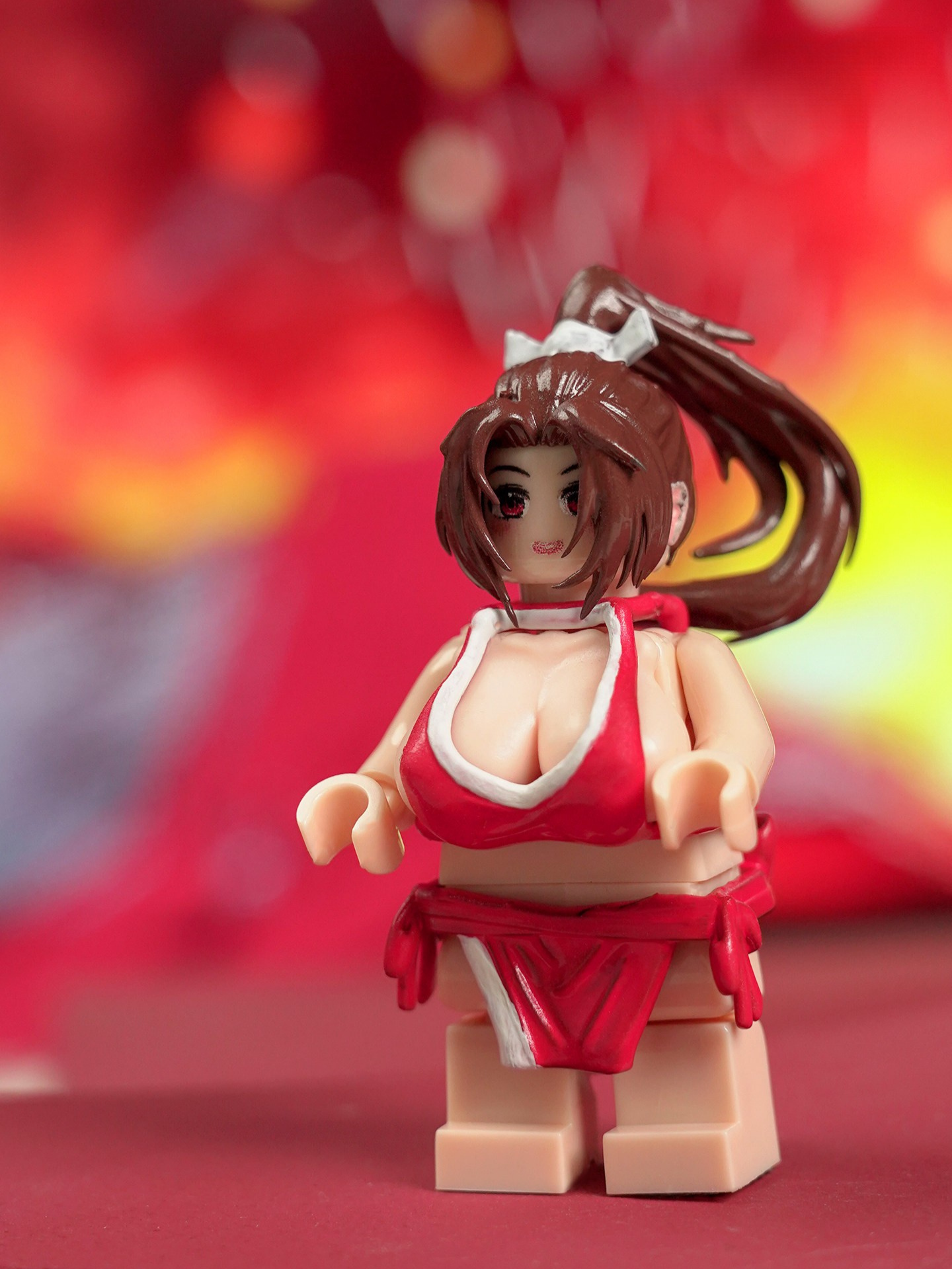 Busty Anime Heroine Brick Figures