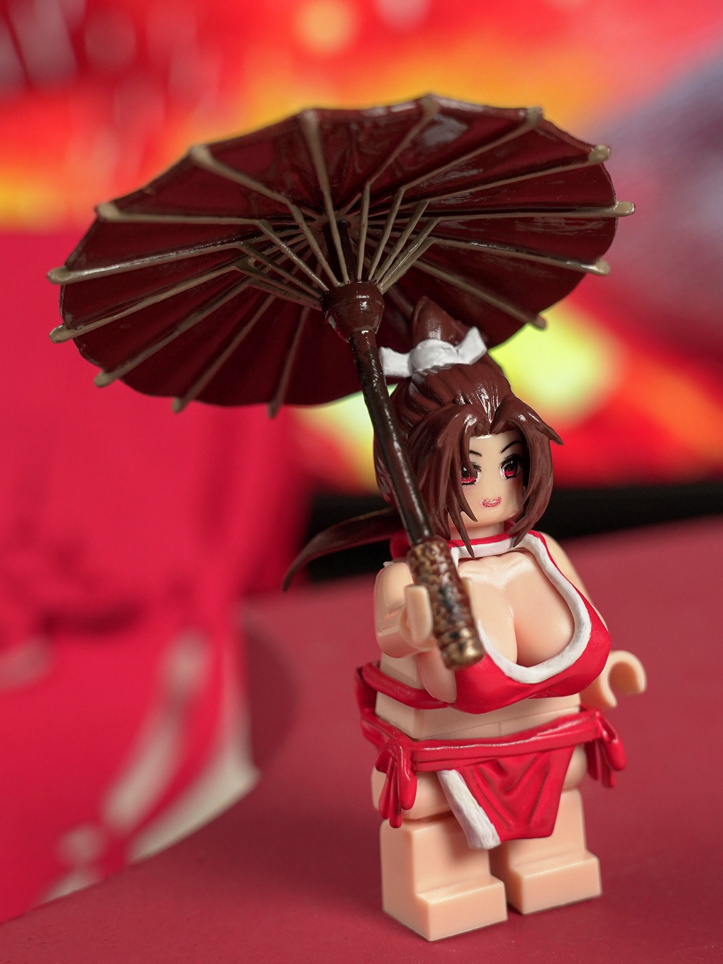 Busty Anime Heroine Brick Figures