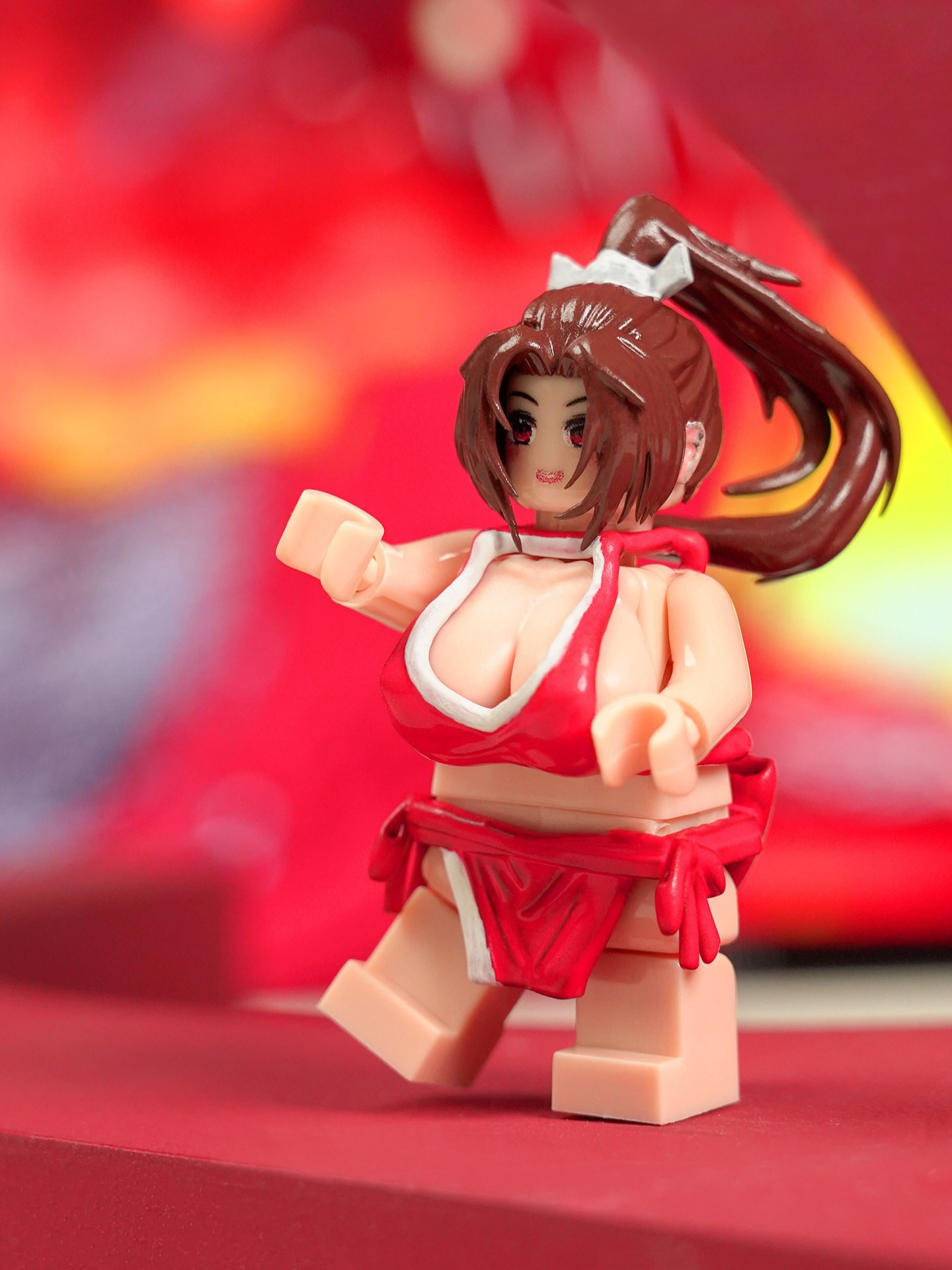 Busty Anime Heroine Brick Figures