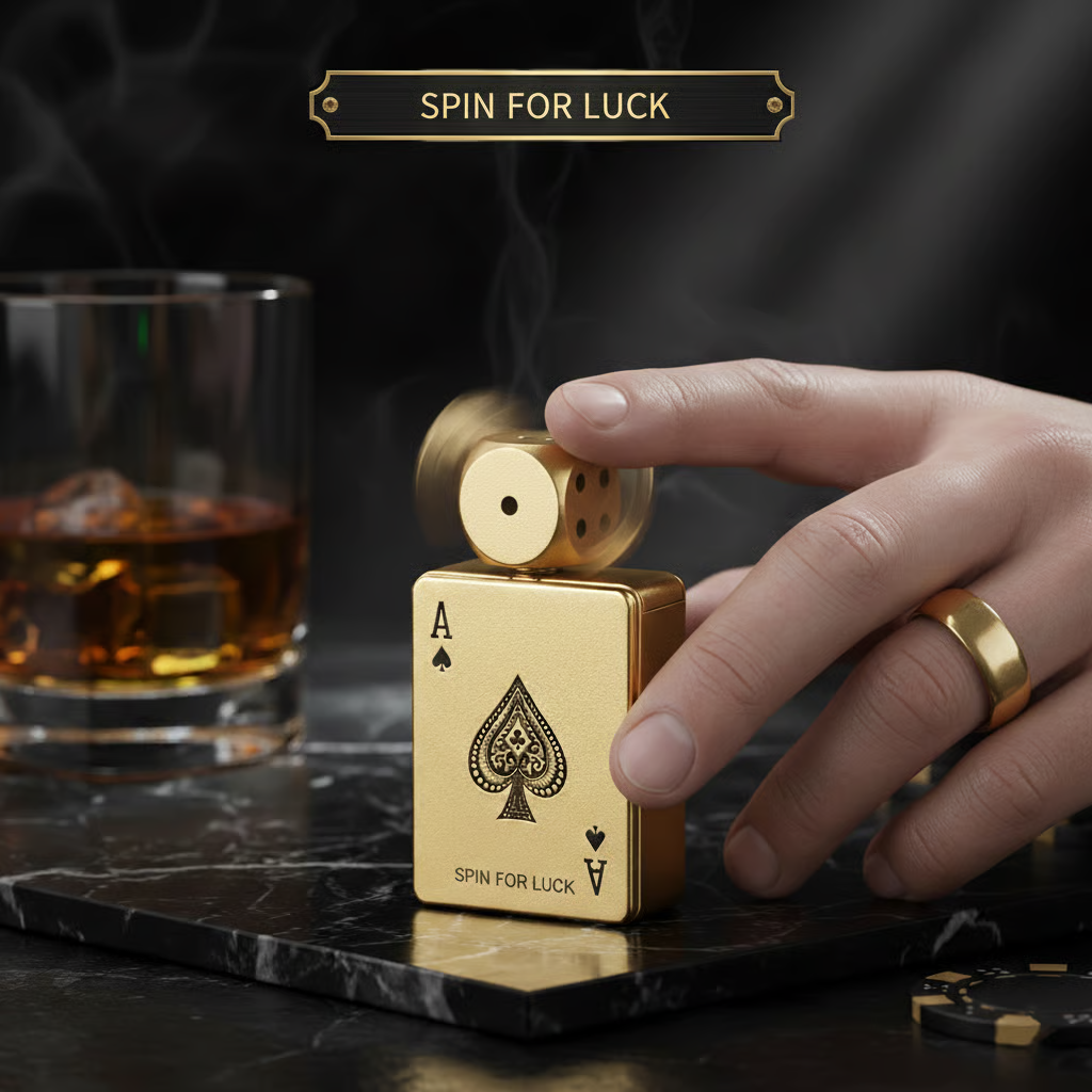 🎉Buy 1 Get 1 Free🎲Windproof Poker Dice Rotating Cigar Lighter
