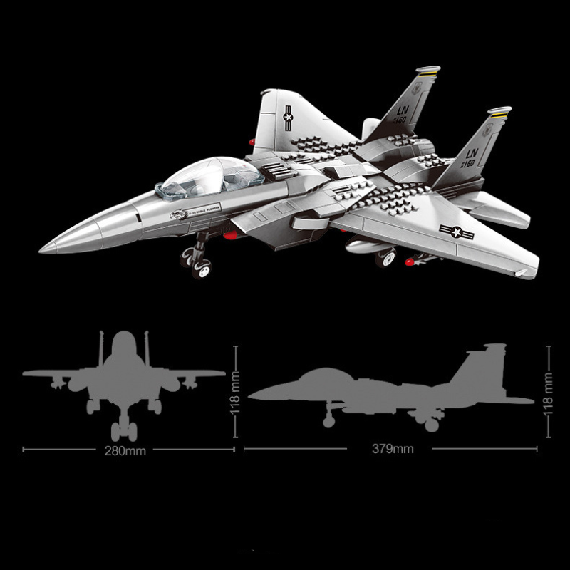 US Military Aircraft Building Block Model