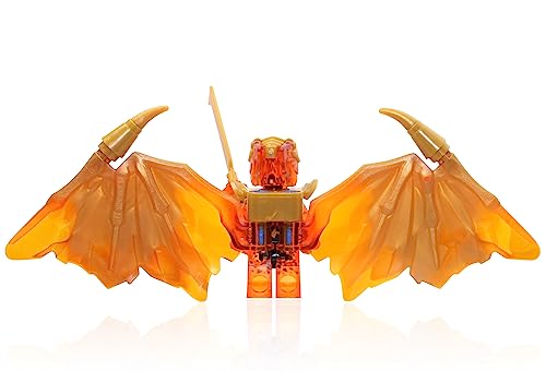 LEGO Ninjago Crystalized Golden Dragon Combo Set: Cole Jay Zane and Kai Minifigures with Weapons, Blue