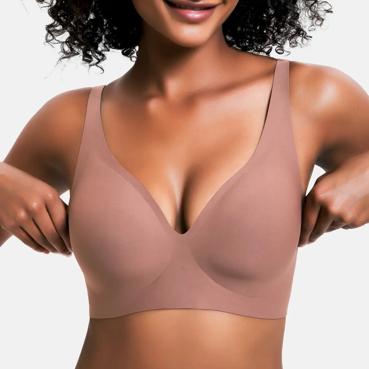 Full coverage wireless bra