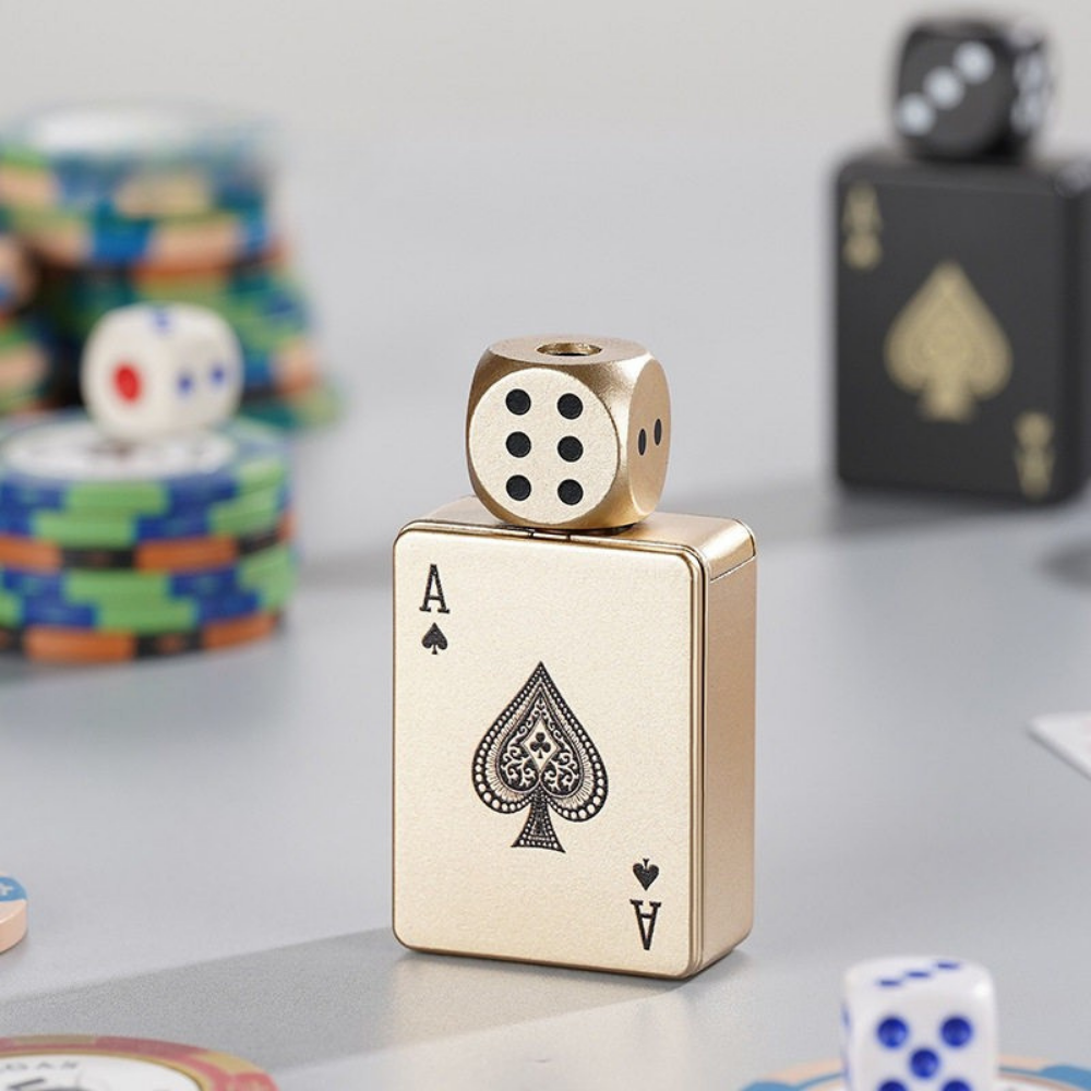 🎉Buy 1 Get 1 Free🎲Windproof Poker Dice Rotating Cigar Lighter