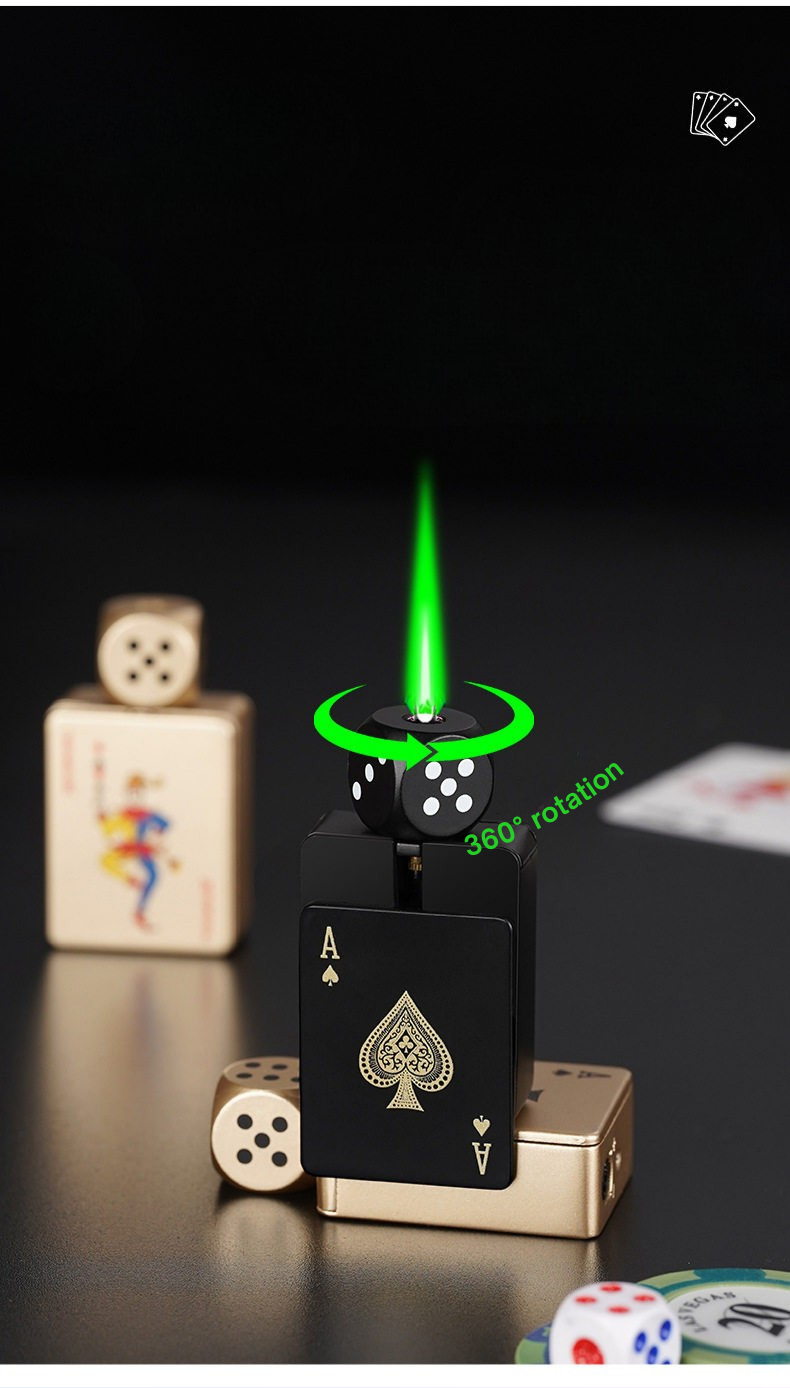 🎉Buy 1 Get 1 Free🎲Windproof Poker Dice Rotating Cigar Lighter