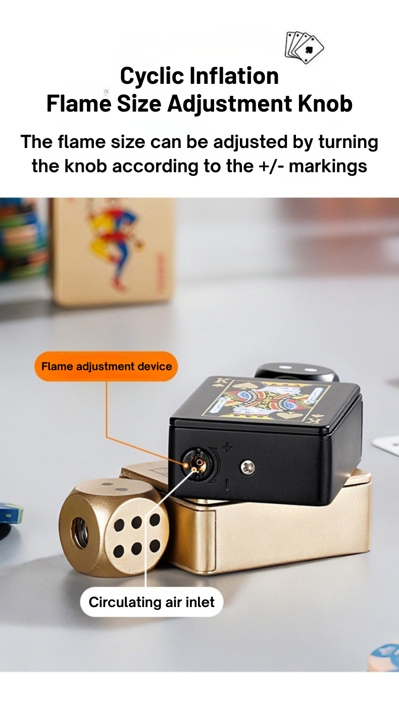 🎉Buy 1 Get 1 Free🎲Windproof Poker Dice Rotating Cigar Lighter