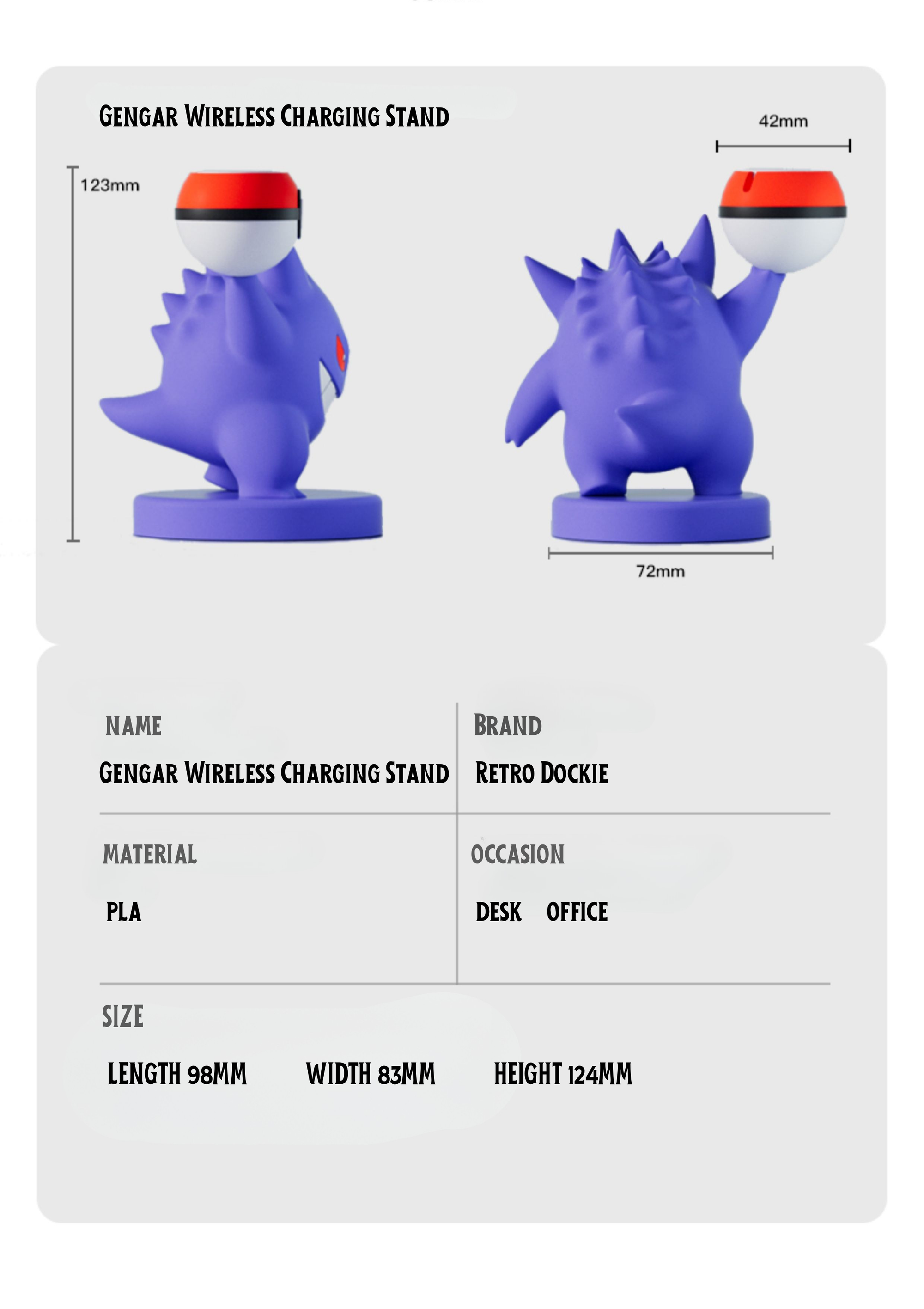 Gengar Wireless Charging Stand
