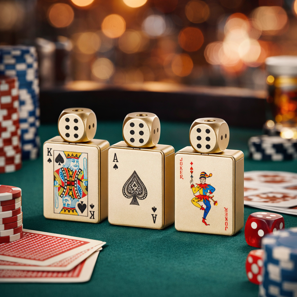 🎉Buy 1 Get 1 Free🎲Windproof Poker Dice Rotating Cigar Lighter