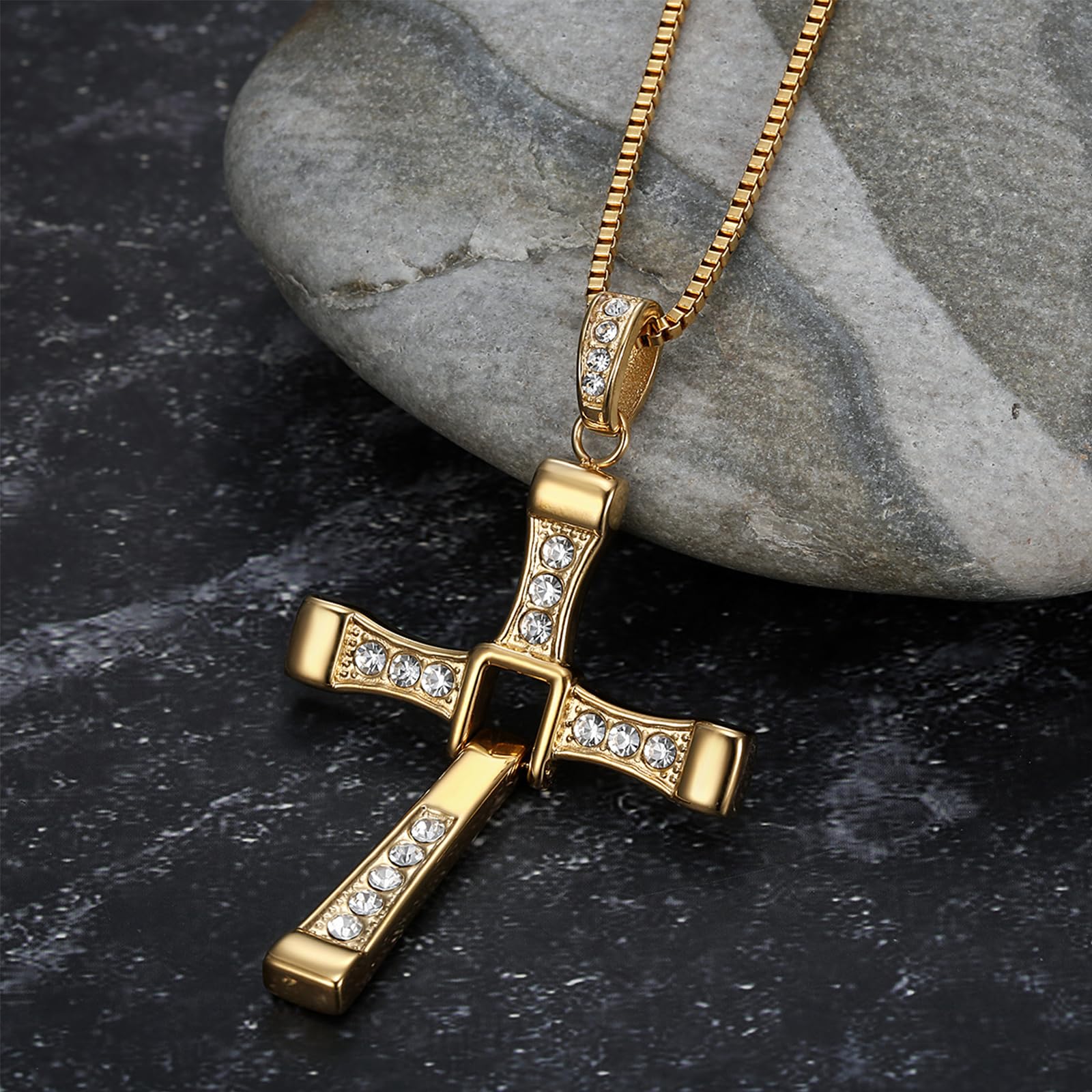 Fast and Furious Necklace, Cross Necklace for Friends and Family