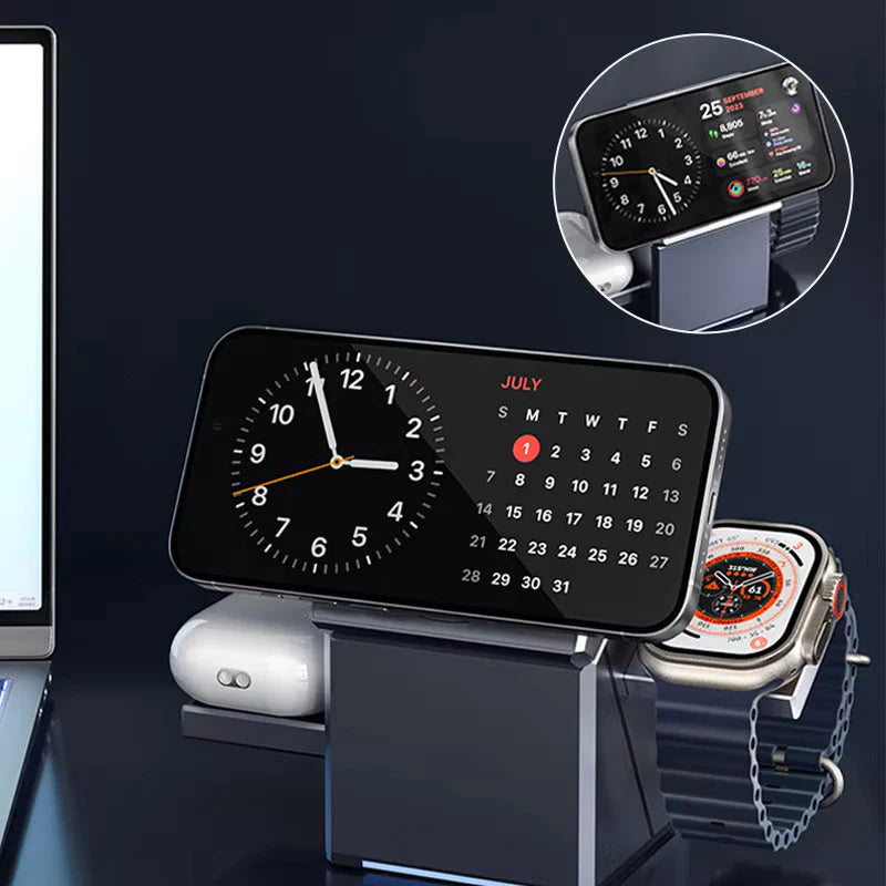 3-in-1 Foldable Magnetic Wireless Charging Station