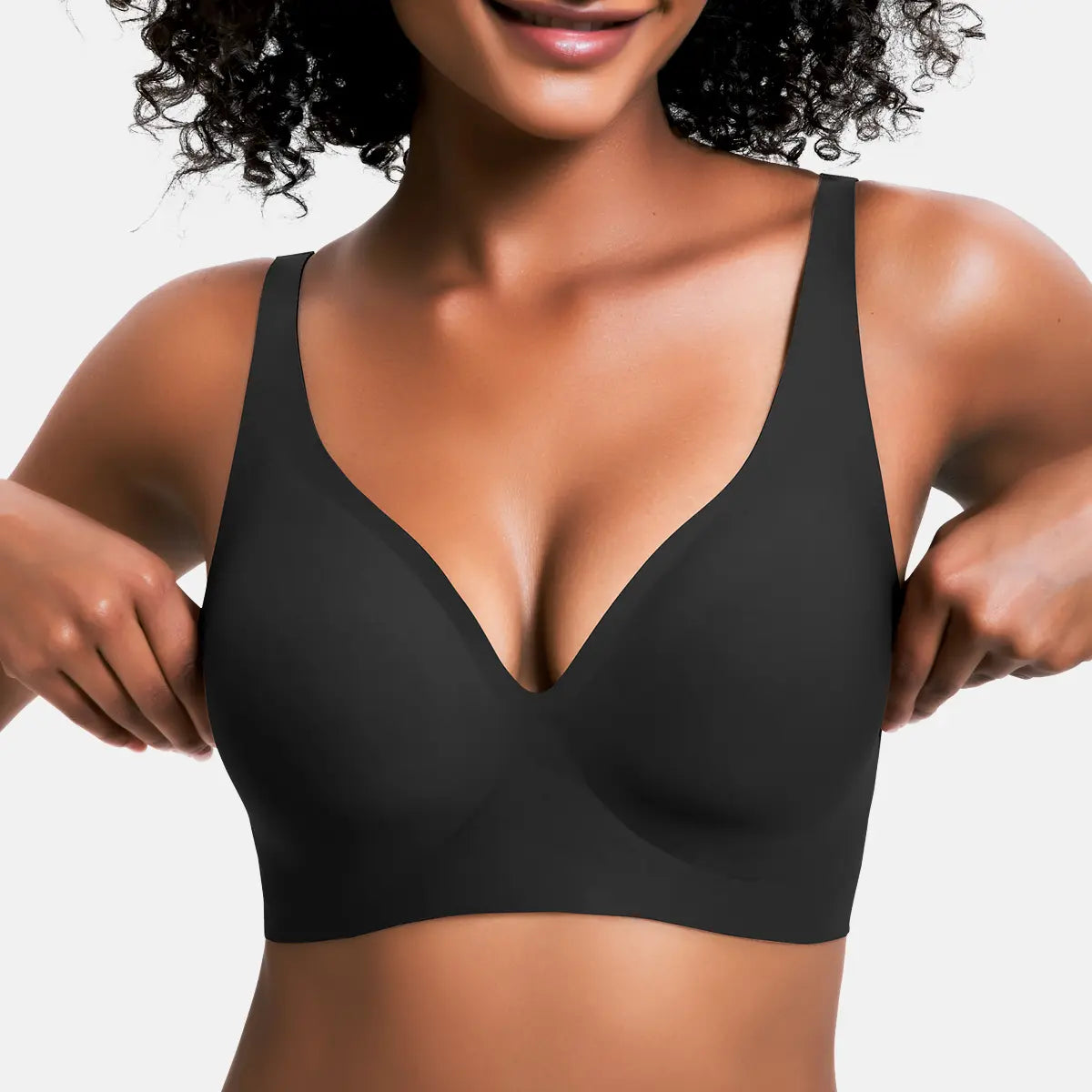 Full coverage wireless bra