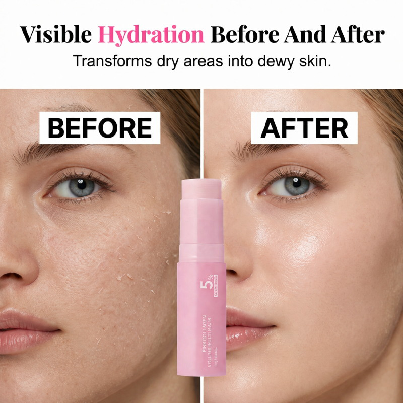 ✨Pink Collagen Balm – 5% Volufiline + collagen. Targets hollow areas, restores volume. Like a pillow for your face. Last day – stack up! 🛍️💎