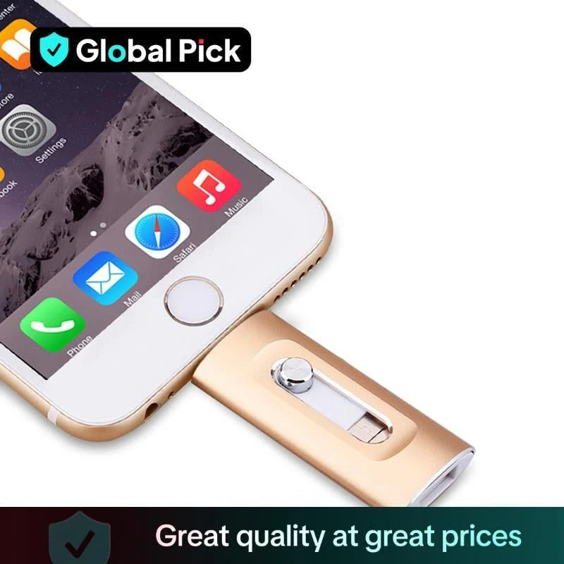 ⚡3 in 1 Flash Drive, Portable High Speed USB 3.0 Memory Storage
