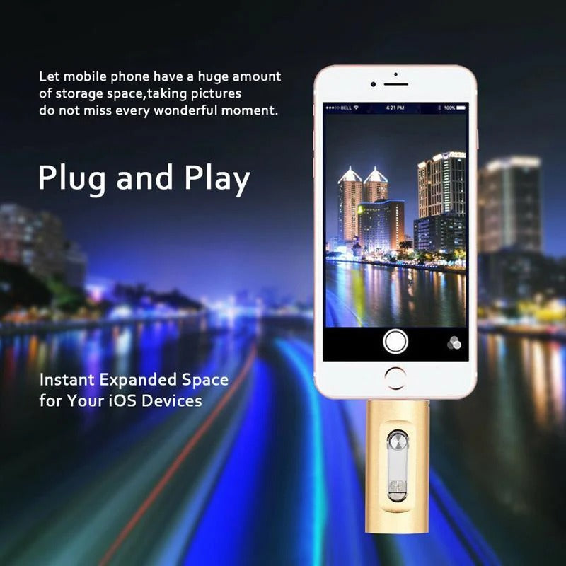 ⚡3 in 1 Flash Drive, Portable High Speed USB 3.0 Memory Storage