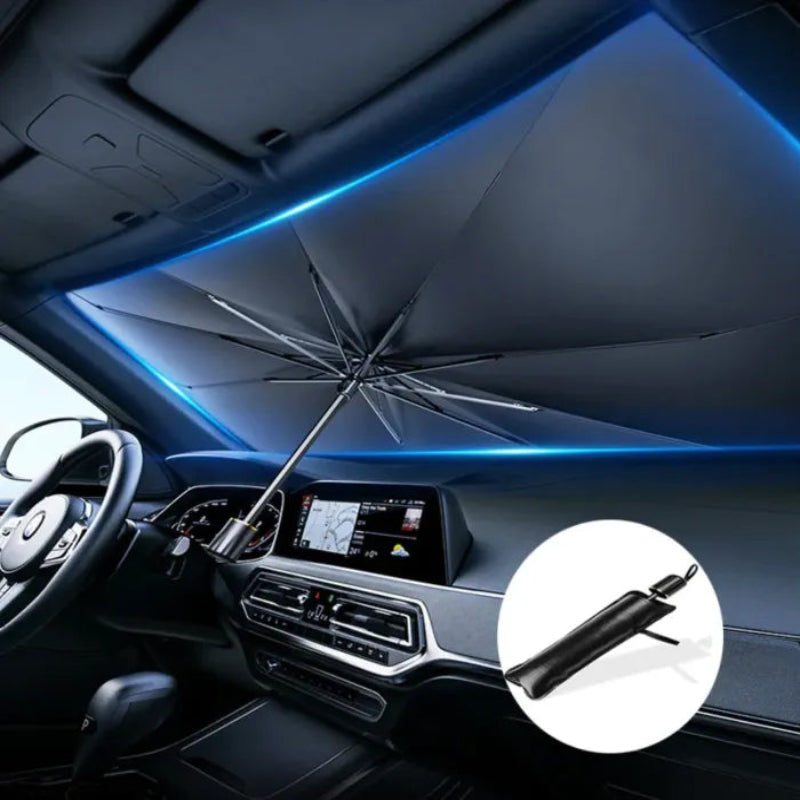 ☂️ Umbrella Windshield Sun Shade – Foldable UV & Heat Protection for Cars