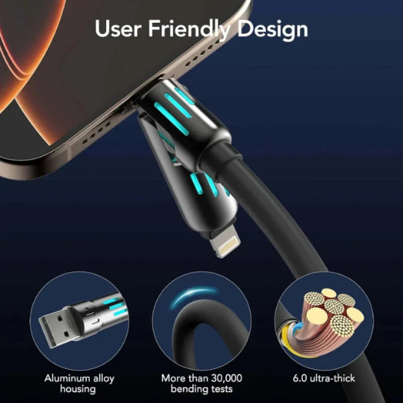 4-in-1 Multi USB Charging Cable 240W 1.5m (5 ft) Pro