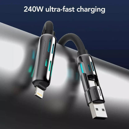 4-in-1 Multi USB Charging Cable 240W 1.5m (5 ft) Pro